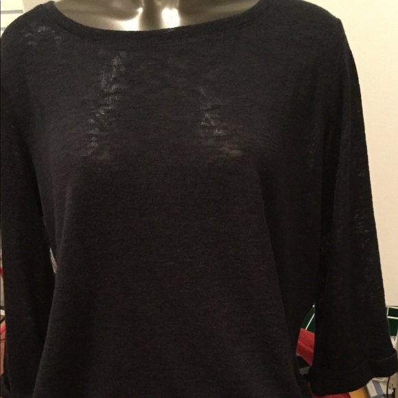 New York and Company Sweater Women’s XL Dark Gray Layered Flannel Fashion‎ - Picture 6 of 6